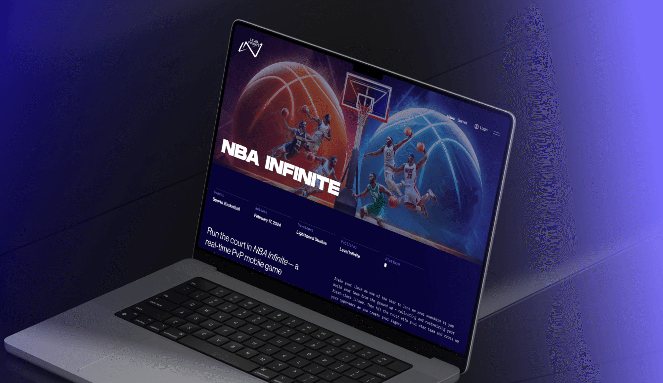 DC mock up level infinite laptop homepage