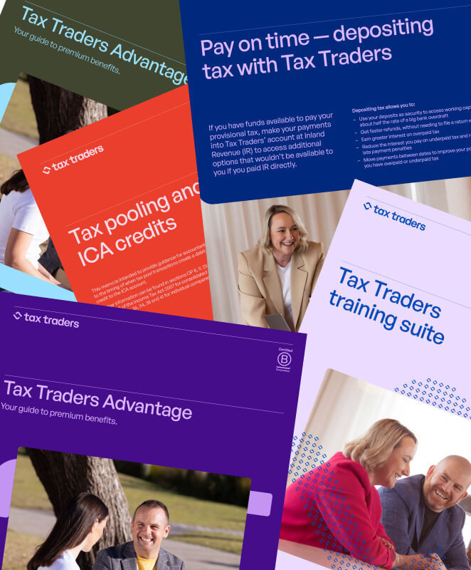 DC mock up Tax Traders web pages