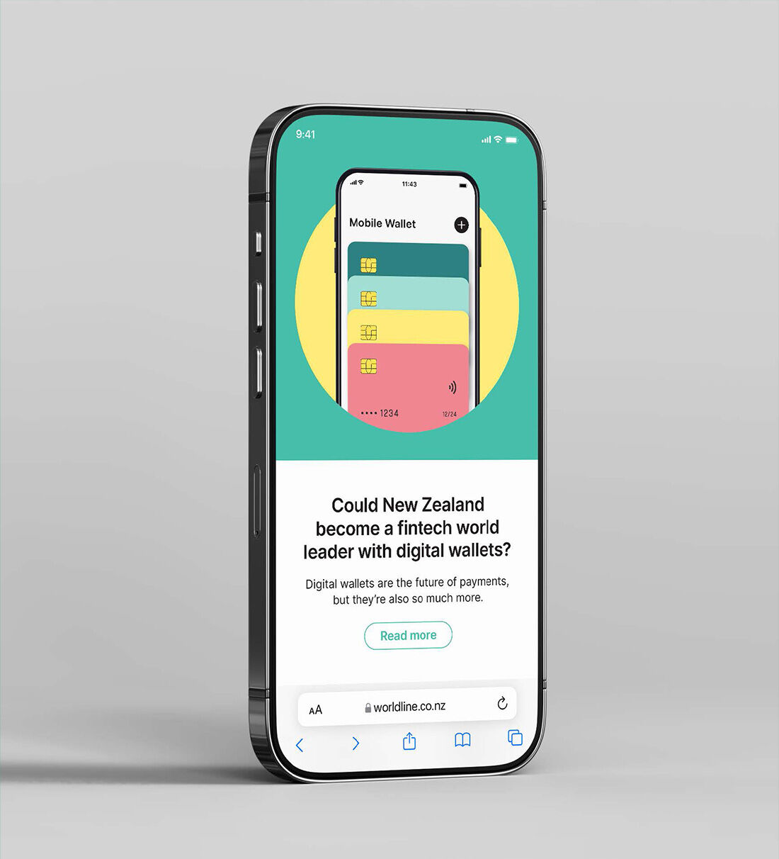 Worldline Case Study iphone mockup UI