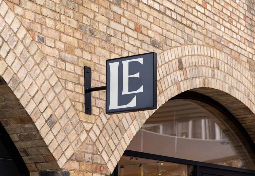 LE logo displayed on exterior sign